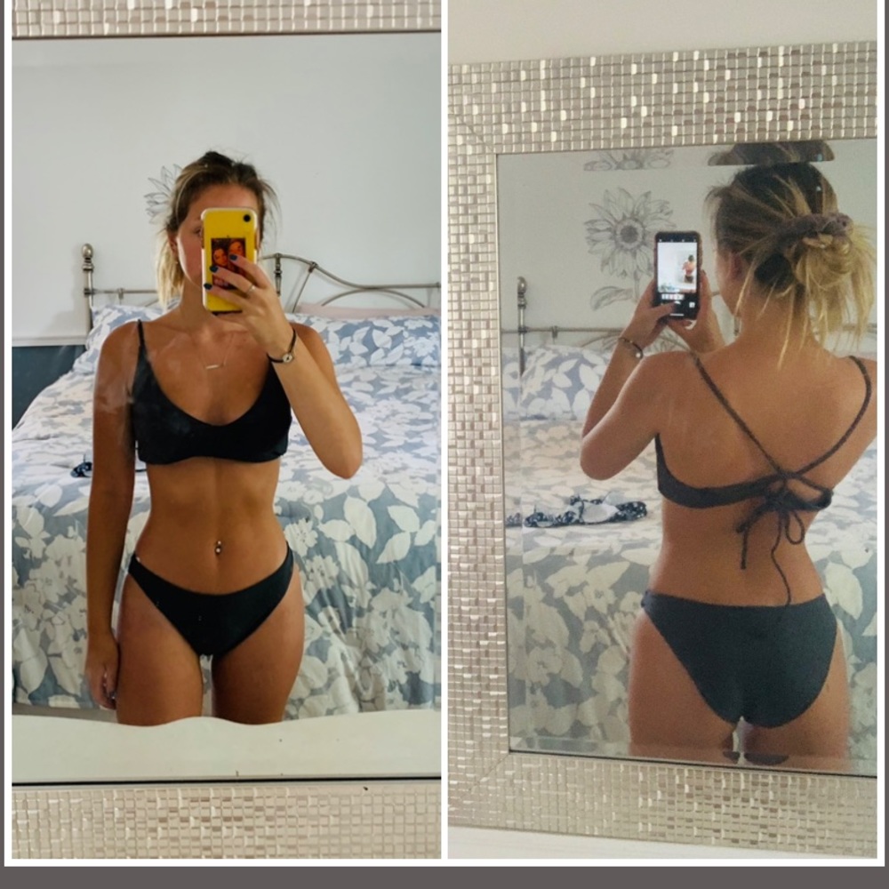 Shein gunmetal grey bikini NWOT